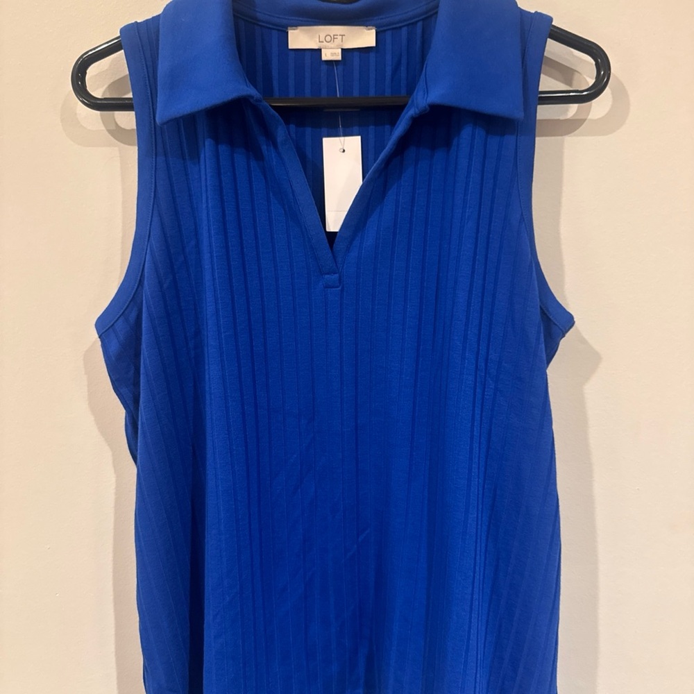 Loft Sleeveless Blue Top Women’s Size Large